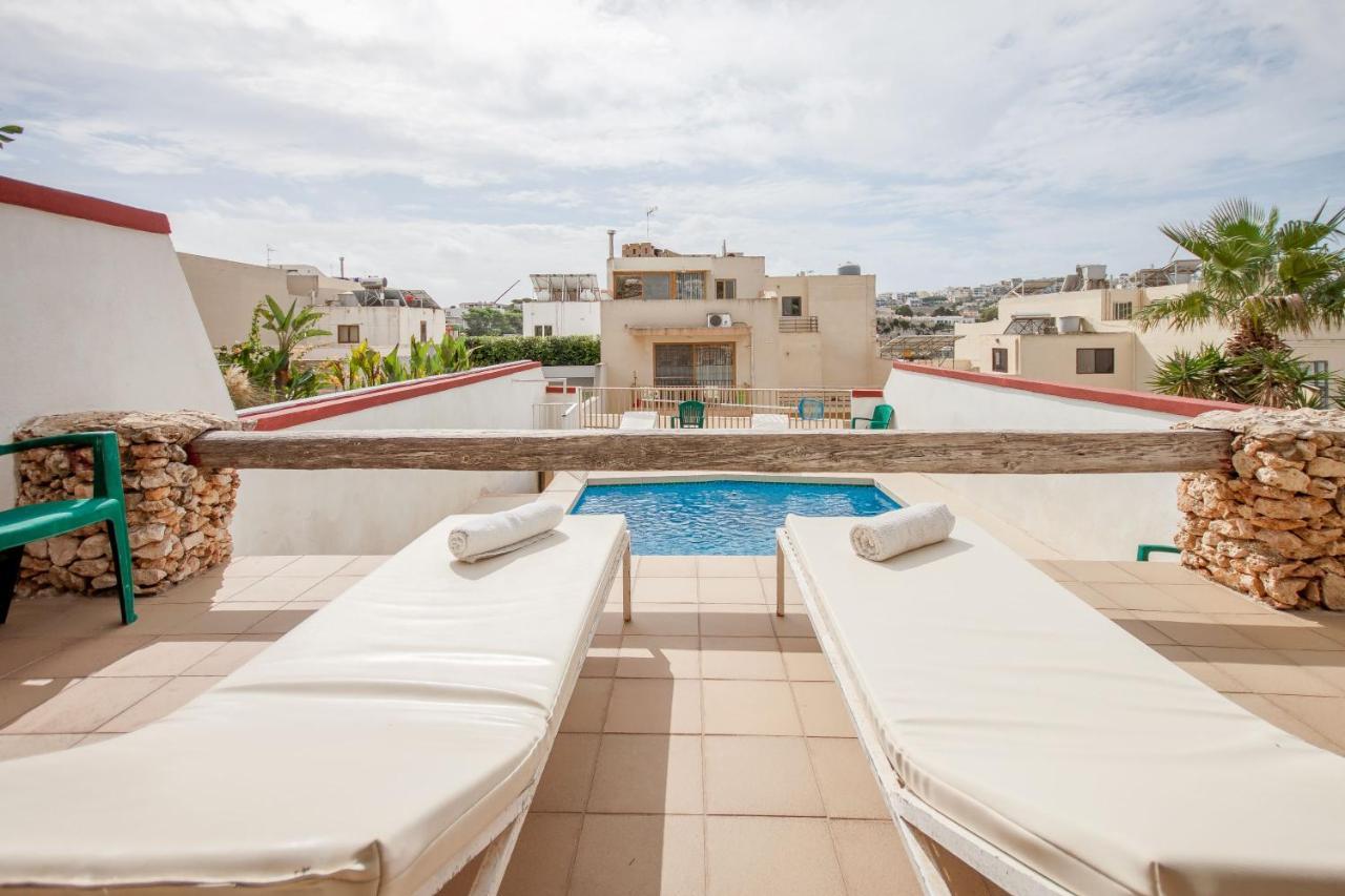 Pool And Sea Merill Apartments - Happy Rentals Mellieħa Kültér fotó